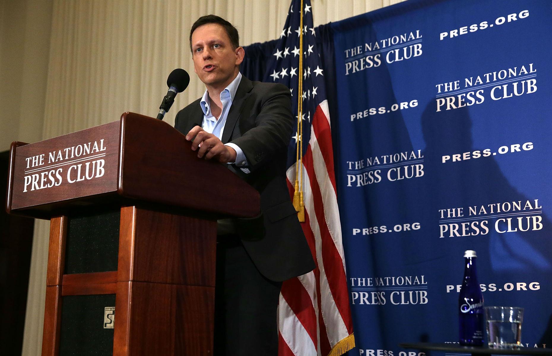 Peter Thiel, billionaire, original Facebook investor and founder of PayPal